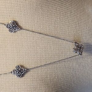 Anne Klein NWT Silver Tone Metal Celtuc Design Necklace